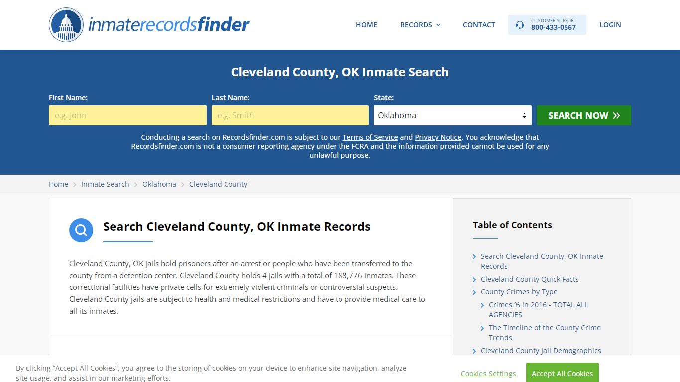 Cleveland County, OK Inmate Lookup & Jail Records Online